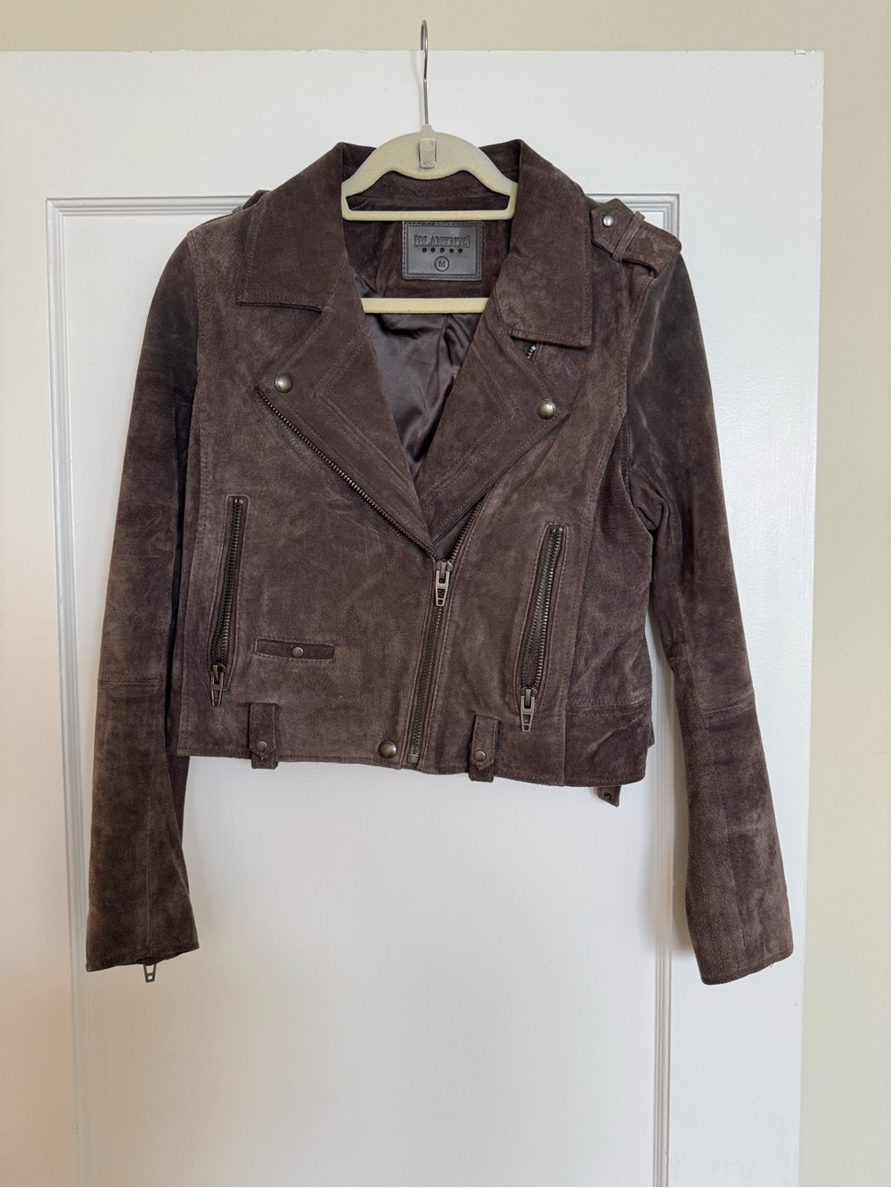 Blank NYC Brown Suede Moto Jacket